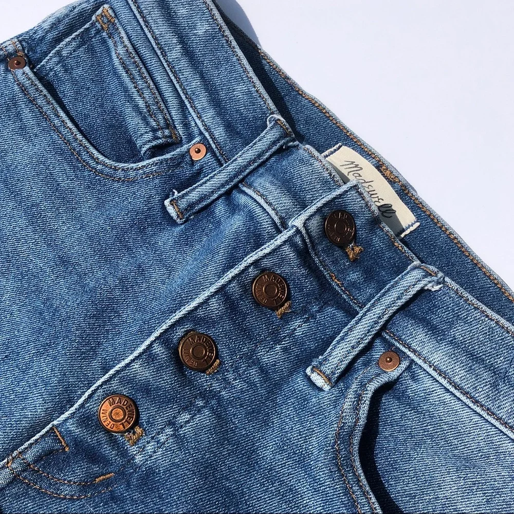 Madewell 10” High Rise Skinny Jeans Button Front Edition Size 27” - Picture 5 of 6
